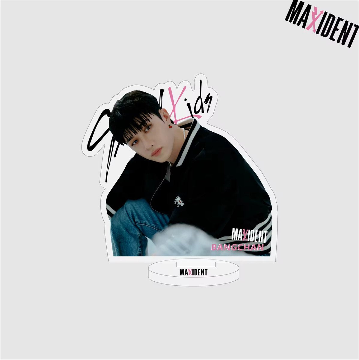 KPOP Idol Stray Kids MAXIDENT Bangchan Transparent Plastic Standee Acrylic Stand [Fotostandaard]