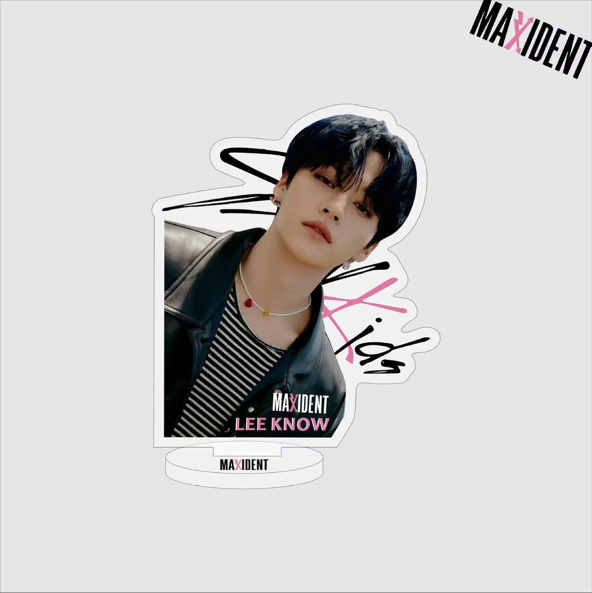 KPOP Idol Stray Kids MAXIDENT Leeknow Transparent Plastic Standee Acrylic Stand [Fotostandaard]