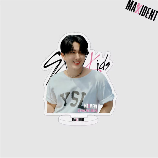 KPOP Idol Stray Kids MAXIDENT Changbin Transparent Plastic Standee Acrylic Stand [Fotostandaard]