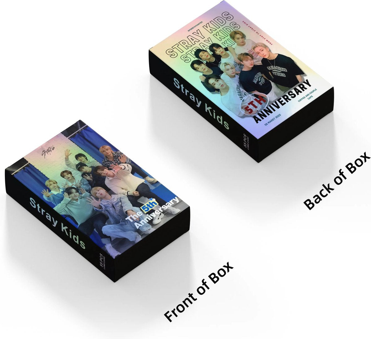 KPOP Idol 55pcs/box Stray Kids 5th Laser Photocard Holographic Lomo Card [Fotokaarten]