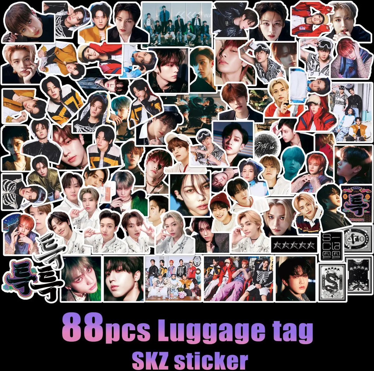 KPOP Idol Group 88pcs/set Stray Kids 5-STAR Decorative Luggage Paper Sticker [Sticker]