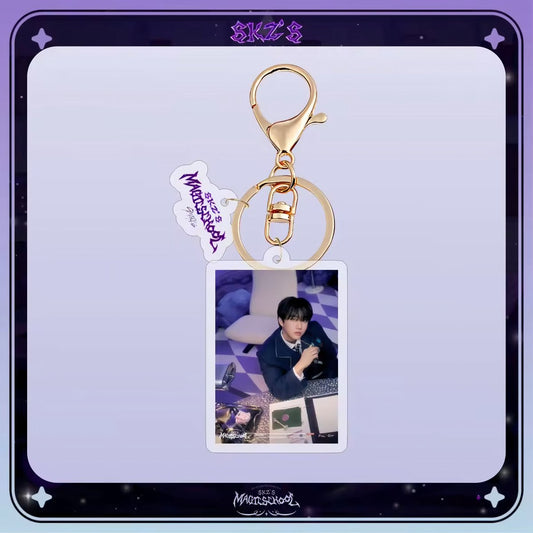 KPOP Idol Stray Kids SKZ'S MAGIC SCHOOL Changbin Plastic Keyring Acrylic Keychain [Sleutelhanger]