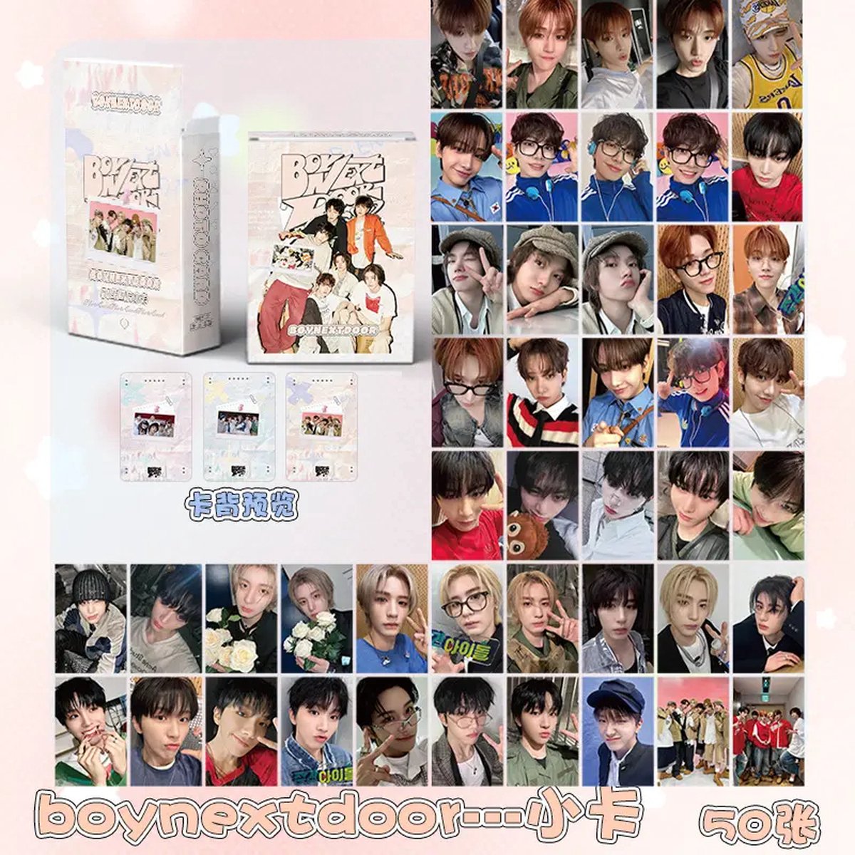 KPOP 50pcs/box Boynextdoor Laser Photocard [Fotokaarten]