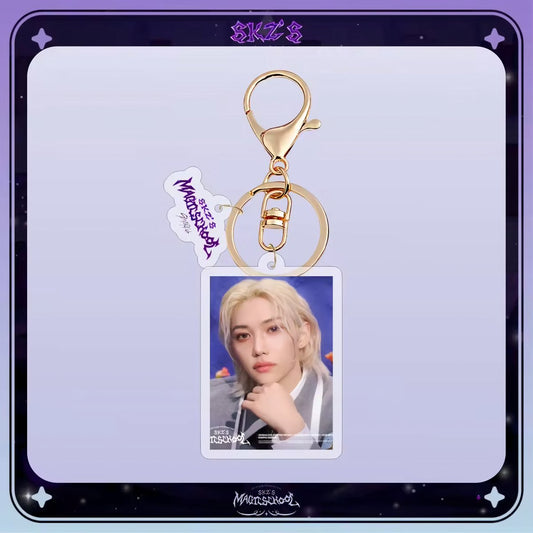 KPOP Idol Stray Kids SKZ'S MAGIC SCHOOL Felix Plastic Keyring Acrylic Keychain [Sleutelhanger]