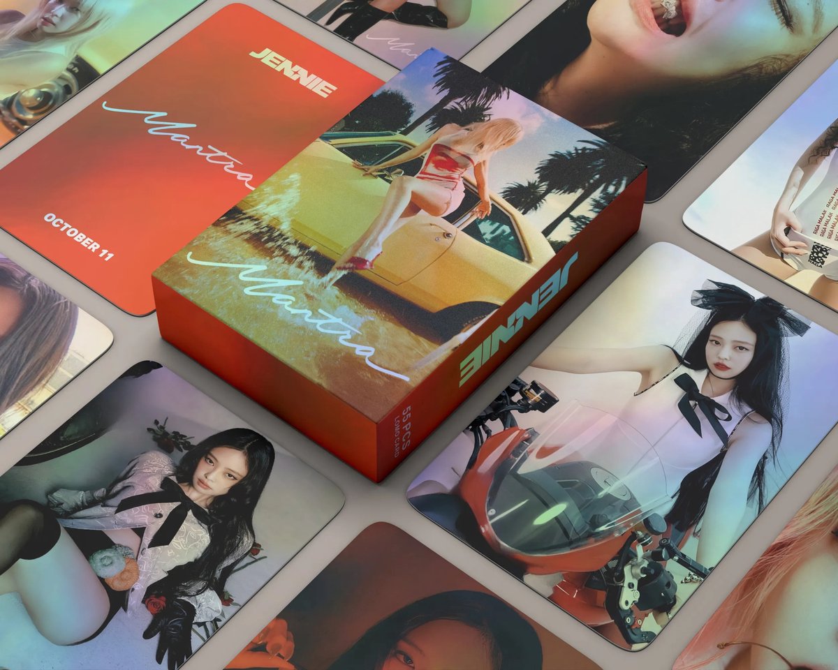 KPOP Idol 55pcs/box Jennie Mantra Laser Photocard [Fotokaarten]