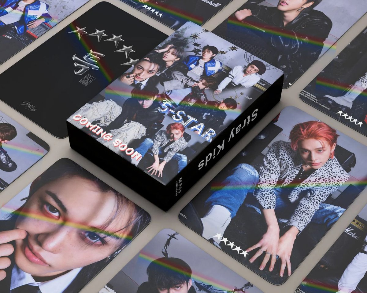 KPOP Idol 55pcs/box Stray Kids 5-STAR S-CLASS Laser Photocard Holographic Lomo Card [Fotokaarten]