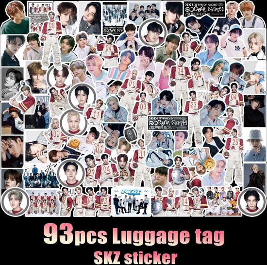 KPOP Idol Group 93pcs/set Stray Kids Social Path Decorative Luggage Paper Sticker [Sticker]