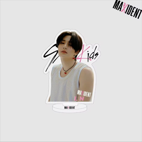 KPOP Idol Stray Kids MAXIDENT I.N Transparent Plastic Standee Acrylic Stand [Fotostandaard]