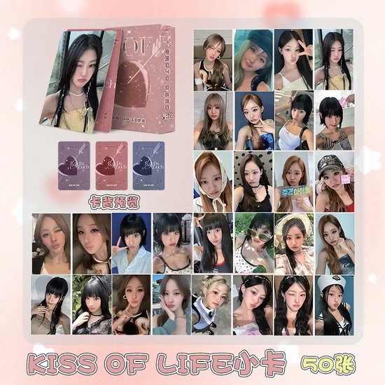 KPOP 50pcs/box KISS OF LIFE Laser Photocard [Fotokaarten]