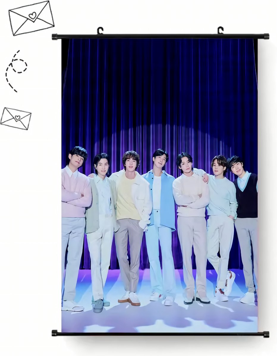 KPOP Bangtan Boys BTS 2023 FESTA 10th Ann Photo Tapestry Fabric Poster Hanging Pictures [Poster]