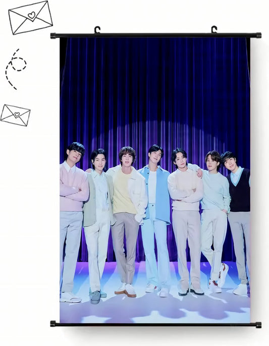 KPOP Bangtan Boys BTS 2023 FESTA 10th Ann Photo Tapestry Fabric Poster Hanging Pictures [Poster]